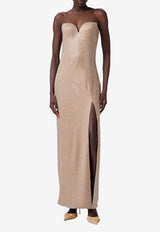 Giuseppe di Morabito Crystal-Embellished Strapless Maxi Dress Beige 05FWDR511FC 05428A_BEIGE