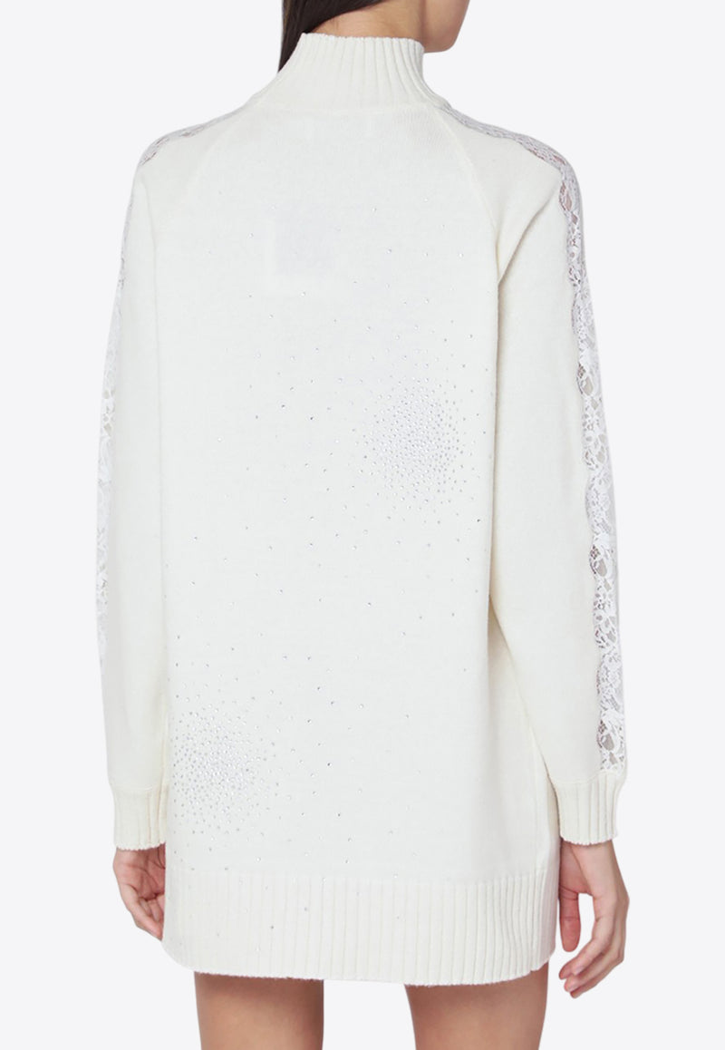 Giuseppe di Morabito High-Neck Wool and Cashmere Mini Dress White 05FWKND364YC05359/R_MORAB-02