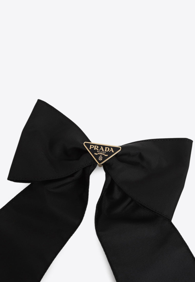Triangle Logo Ribbon Hair Clip