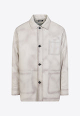 Button-Up Leather Jacket