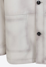 Button-Up Leather Jacket