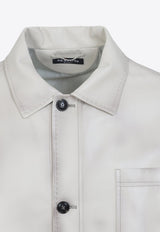 Button-Up Leather Jacket
