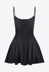 De-Spoky Flared Denim Mini Dress