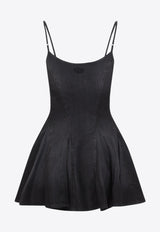 De-Spoky Flared Denim Mini Dress