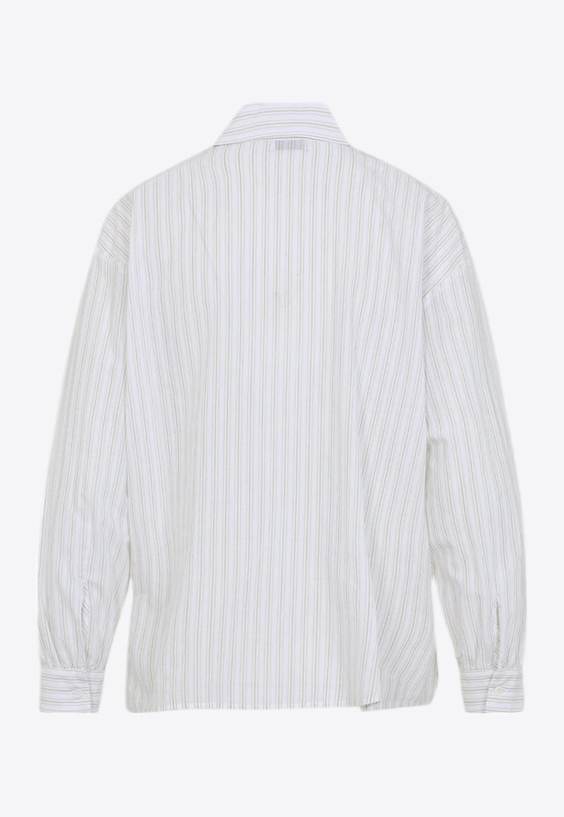 قميص مُقلم طويل الأكمام