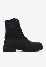 Triomphe Lace-Up Boots in Canvas
