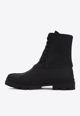 Triomphe Lace-Up Boots in Canvas