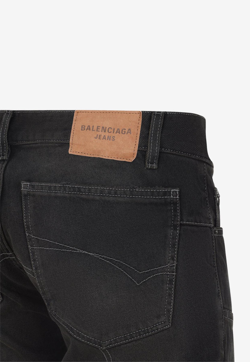 Logo Patch Flared Jeans