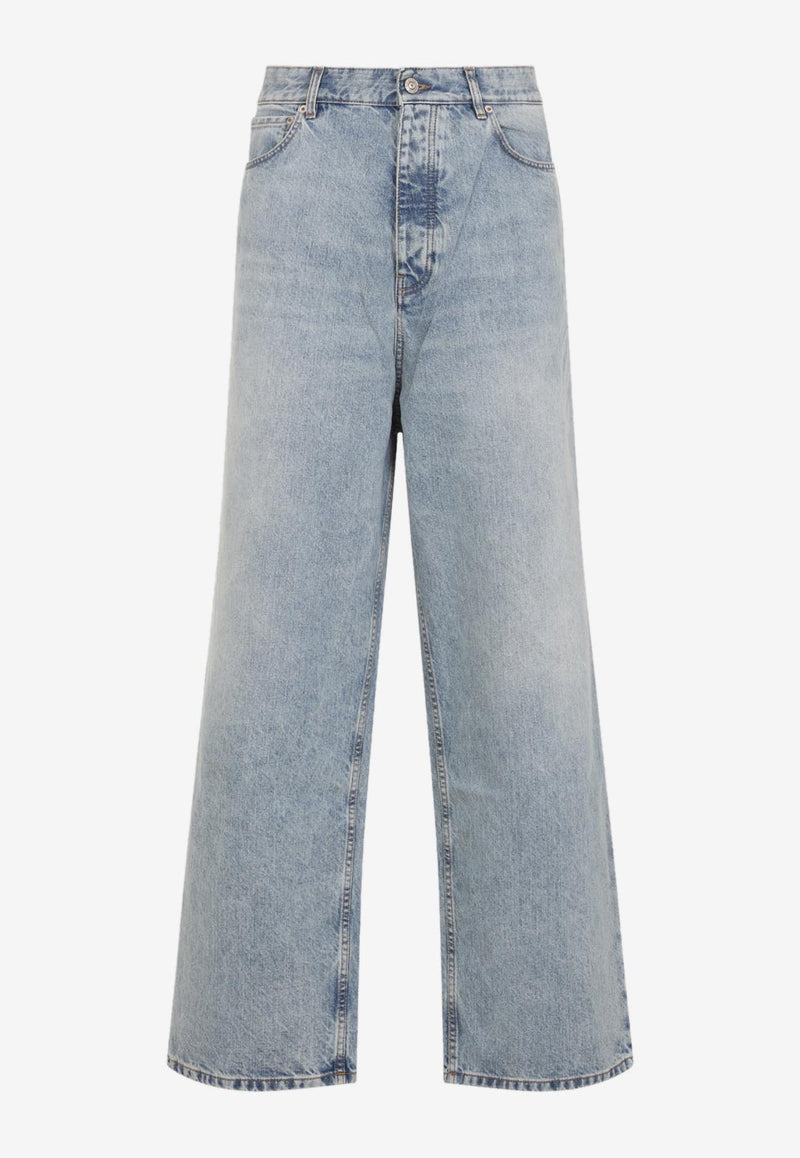 Classic Logo Patch Baggy Jeans