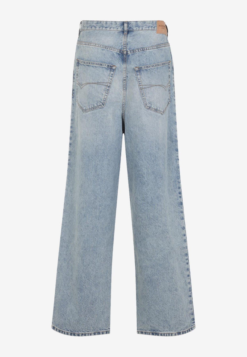 Classic Logo Patch Baggy Jeans