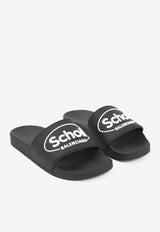 X Scholl Logo Pool Slides