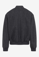 Cashmere Zip-Up Bomber Jacket