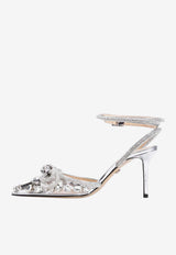 85 Crystal-Embellished Double Bow Pumps