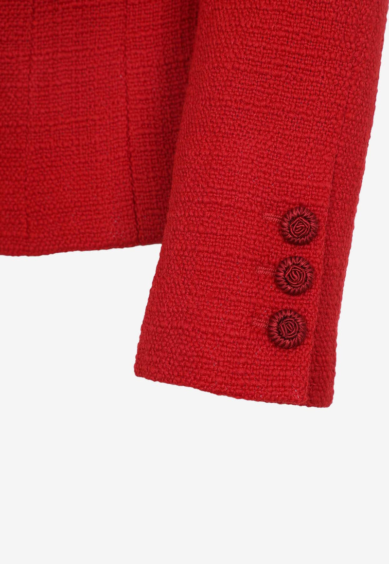 Bow-Embellished Tailored Jacket