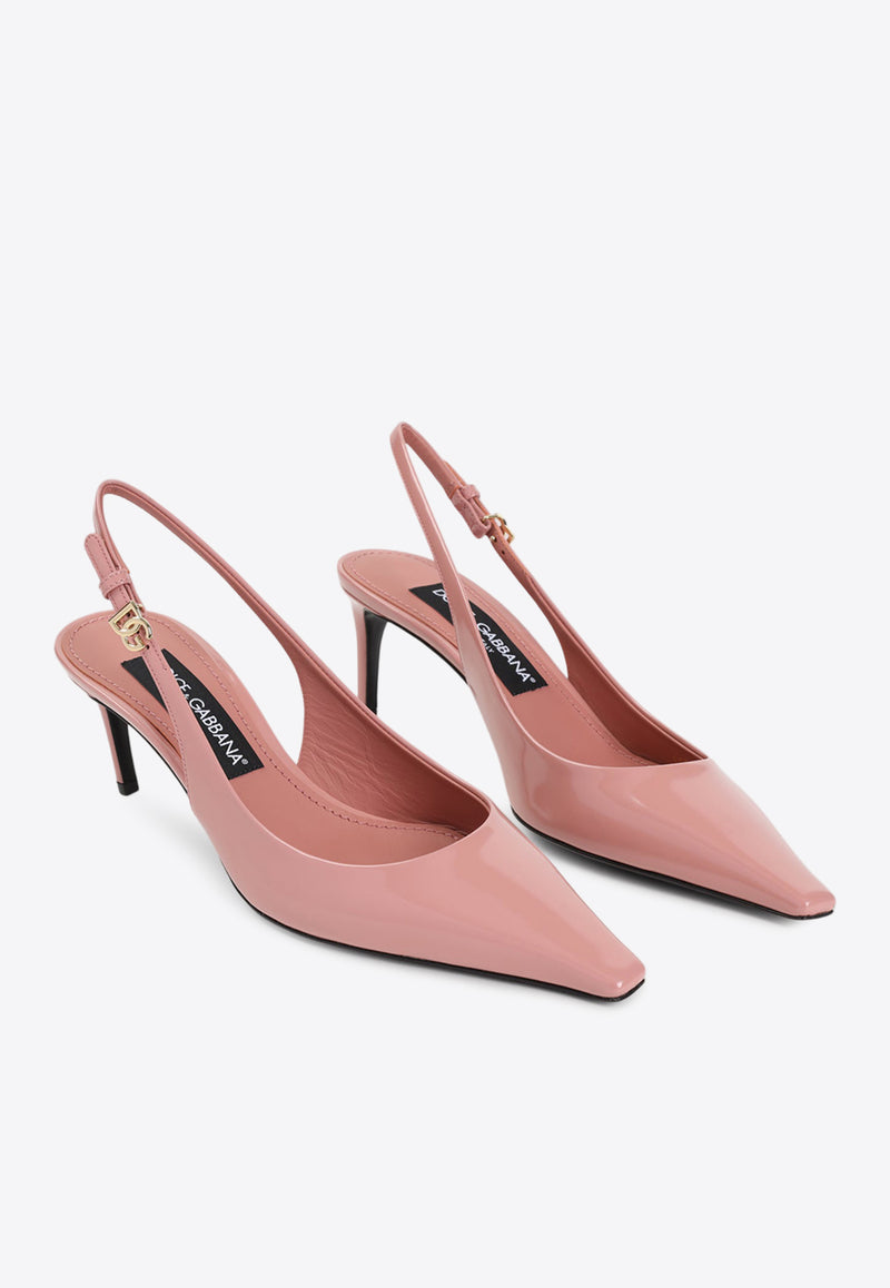 70 Patent Leather Slingback Pumps