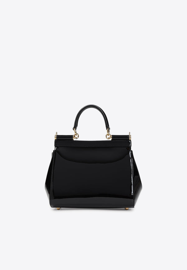 Medium Sicily Top Handle Bag in Patent Leather