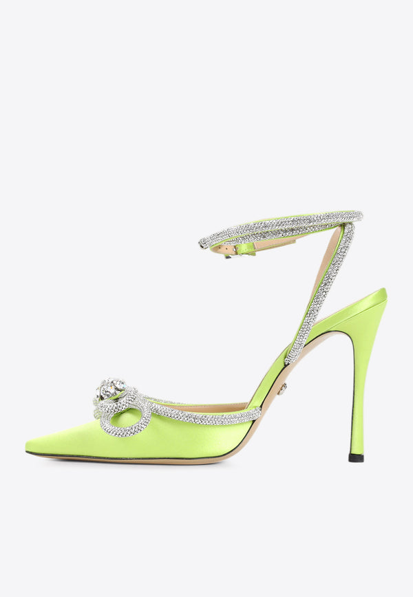 110 Crystal-Embellished Double Bow Pumps