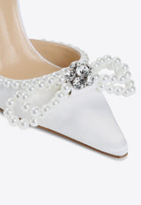 110 Pearl-Embellished Double Bow Pumps