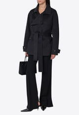 Philosophy Di Lorenzo Serafini Asymmetrical-Placket Belted Wool Coat  Gray 06145759/P_PHILO-A0500