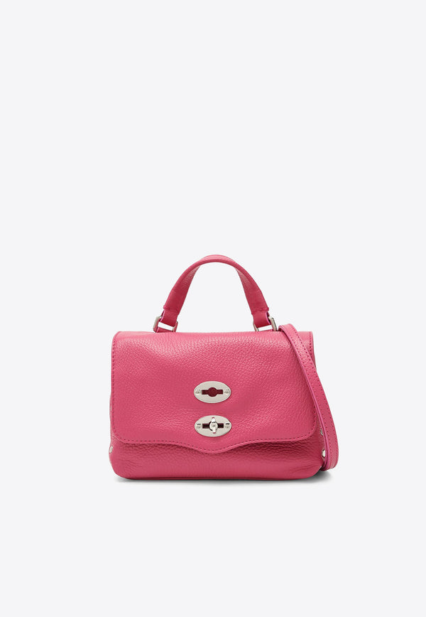 Zanellato Postina Top Handle Bag in Grained Leather Pink 068010B-0050000/O_ZANEL-Z0825