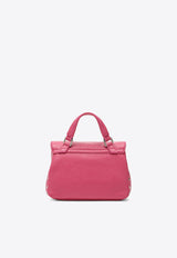 Zanellato Postina Top Handle Bag in Grained Leather Pink 068010B-0050000/O_ZANEL-Z0825