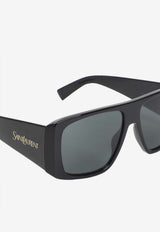 Squared Sunglasses with Logo-Lettering
