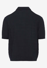 Short-Sleeved Polo Cardigan