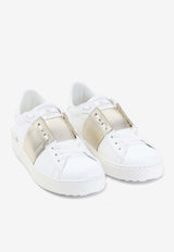 Leather Low-Top Sneakers with Studs