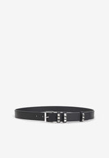 Studded Leather Buckled Belt