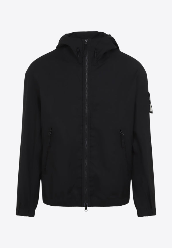 Logo Patch Zip-Up Hooded Sweatshirt