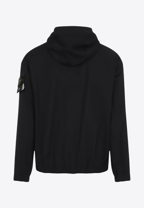 Logo Patch Zip-Up Hooded Sweatshirt