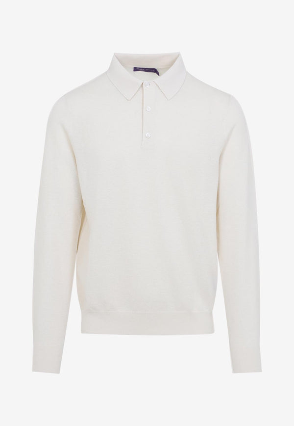 Long-Sleeved Polo Knit Sweater