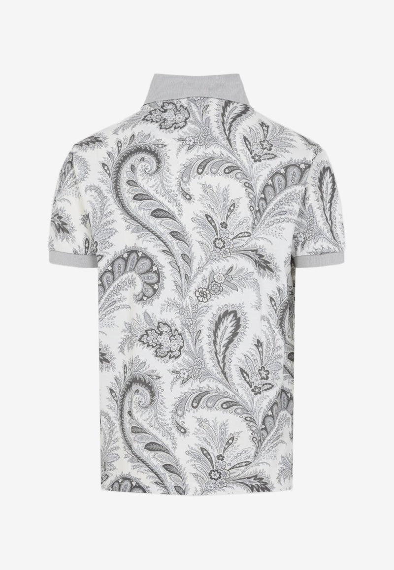 Paisley Short-Sleeved Polo T-shirt