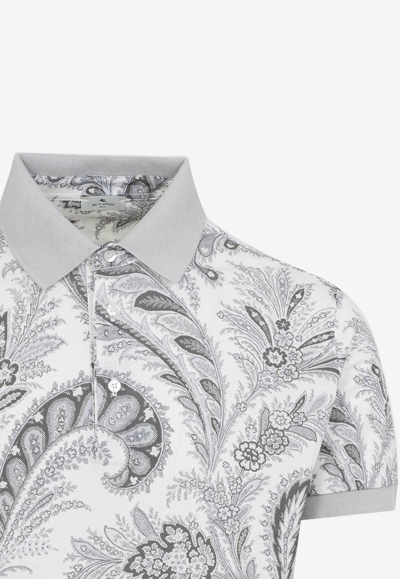 Paisley Short-Sleeved Polo T-shirt