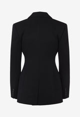 Hourglass Single-Breasted Wool Blazer