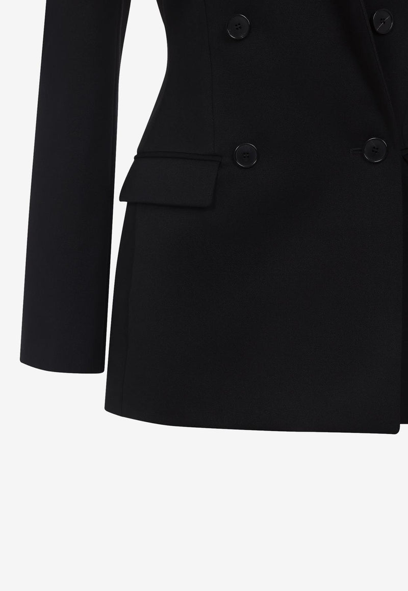 Hourglass Single-Breasted Wool Blazer