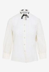 Openwork Long-Sleeved Shirt