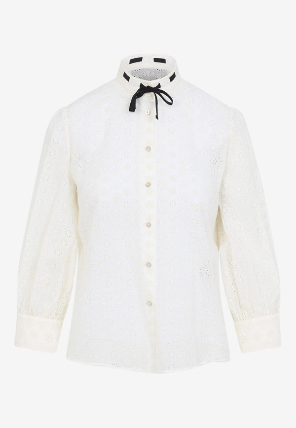 Openwork Long-Sleeved Shirt
