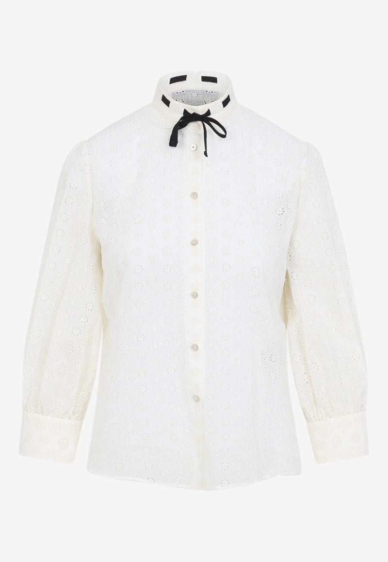 Openwork Long-Sleeved Shirt