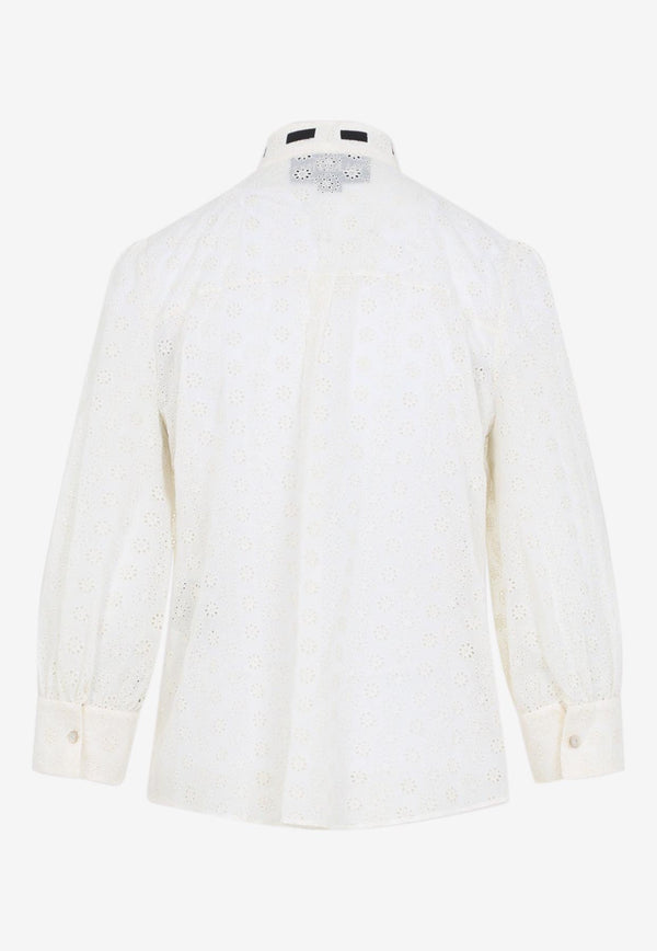 Openwork Long-Sleeved Shirt