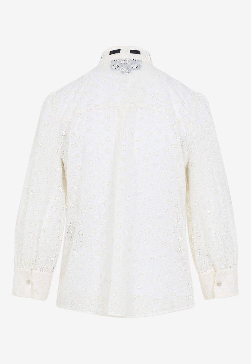Openwork Long-Sleeved Shirt