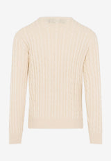 Cable-Knit VLogo Sweater