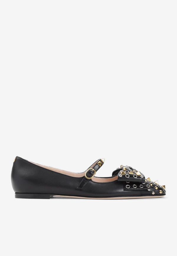 Bowow Studded Mary-Jane Ballet Flats