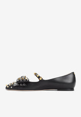 Bowow Studded Mary-Jane Ballet Flats
