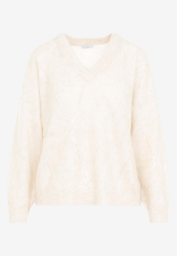 V-neck Mohair Sweater