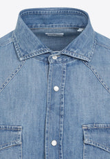 Long-Sleeved Denim Shirt
