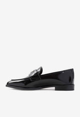 Logo Brushed Leather Loafers