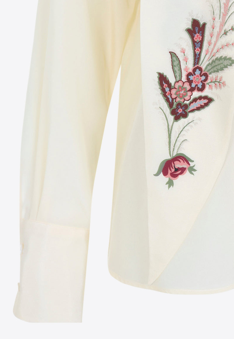 Floral-Embroidered Shirt