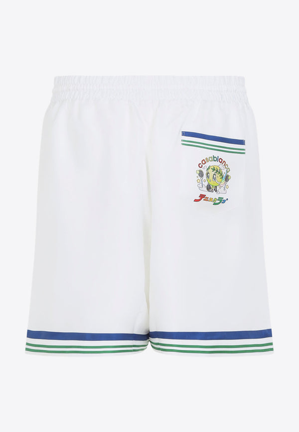 Tennis Mascot Silk Shorts