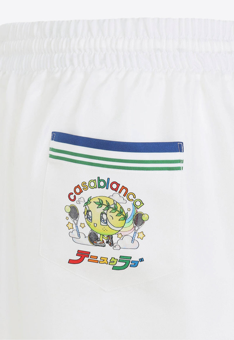 Tennis Mascot Silk Shorts